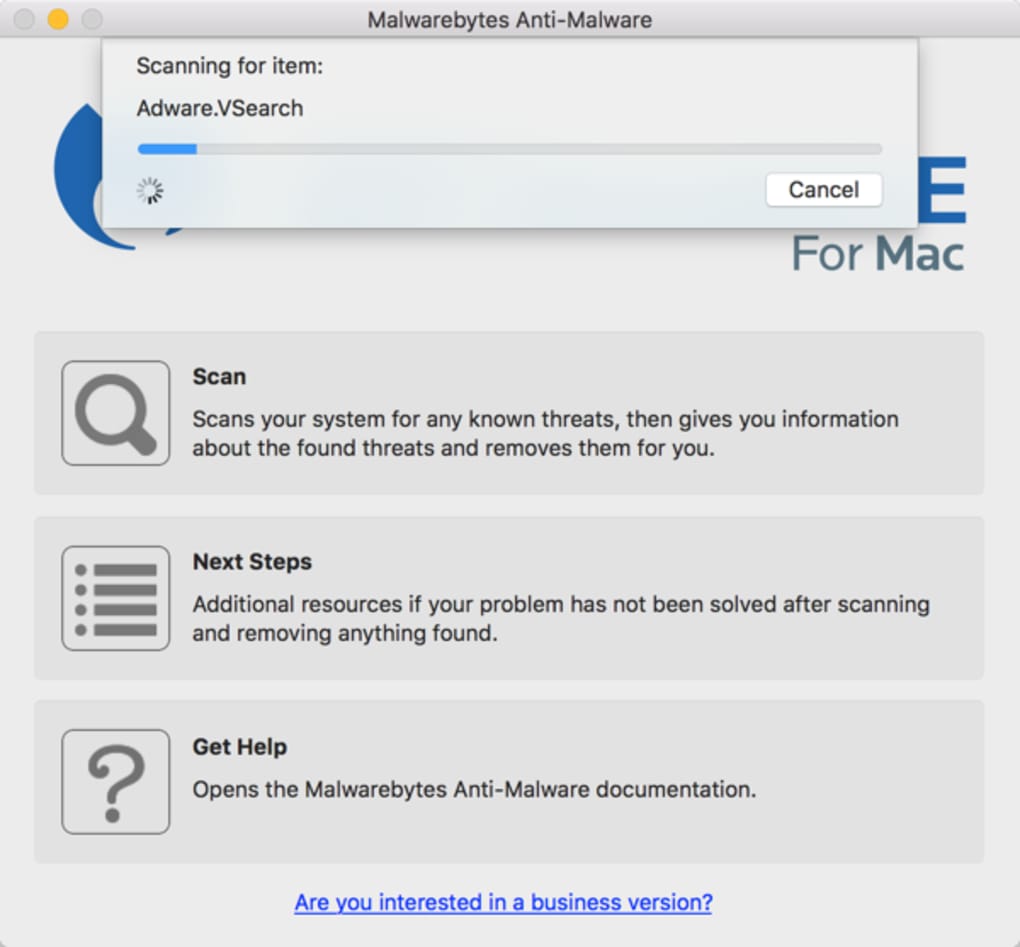 malwarebytes for mac stuck on adware.vsearch